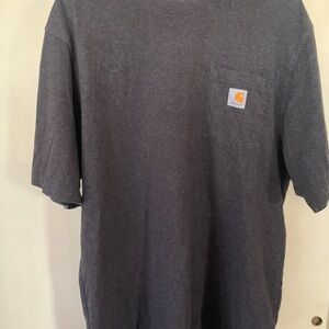 Carhartt Men’s L-Tall Heavyweight Gray Pocket T-Shirt